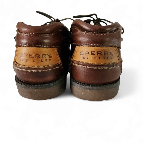 SPERRY Top sider Leather Boat Shoes Brown Size 11m - Picture 8 of 11